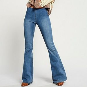 Free People Pull-On wide leg flares